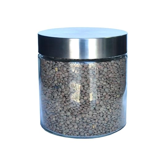 Botes de cristal con tapa de acero inoxidable | Inoxidable