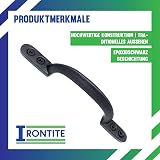 IRONTITE 2 Pack D Handle 150mm Black Cast Iron Gate Door Pull Handles view 4