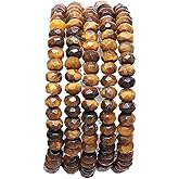 BEADIA Faceted Natural Yellow Tiger Eye Stone Rondelle 4x6mm Loose Semi Gemstone Beads for Jewelry Making 38cm