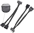 Zheino SATA Power Splitter Cable (2 Pack) SSD Power Cable HDD Power Cable Hard Drive Power Cable 6-Inch/15cm SATA 15 Pin Male to 2xSATA 15 Pin Female Power Y-Splitter Extension Cable