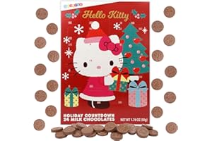 Galerie Hello Kitty Christmas Countdown Calendar 2023, Holiday with 24 Milk Chocolate Pieces, Advent Calendars for Kids, 1.76 Ounces