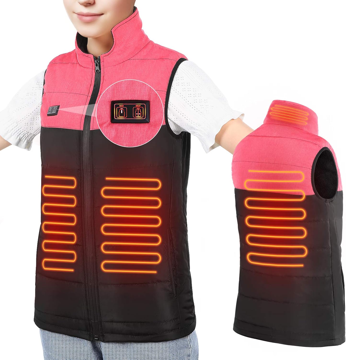 Heated Vest Electric Heated Jacket for Women, Red, M at Amazon Women's Coats Shop