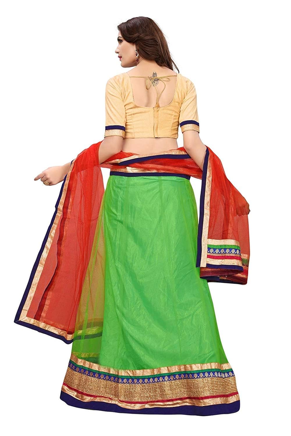 nine street store velvet & net lehenga choli