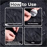aZengear Self-Adhesive Repair Patches Kit 11 Shapes 30+ Colours Charcoal view 2