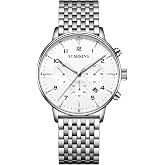 STARKING Fashion Business Mens Watch, Quartz Wrist Watches of Luxury Watches, 3ATM Waterproof, Stainless Steel, Auto Date