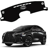 FFIHTY Upgraded Dashboard Mat for 2015-2020 Lexus NX NX200t NX300h NX200 NX300 Polyester Dash Mat Non-Slip Windshield Reflective Instrument Dash Cover Interior Accessory Black