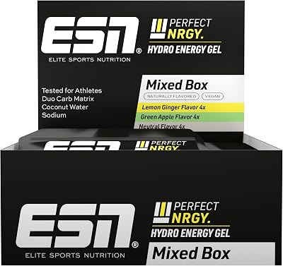 Perfect NRGY, 12 x 40 ml, Mixed Box, Gel Energético Hidratante, Gel de Hidratos de Carbono com Dextrose, Dextrina, Água de Coco e Sódio, Sem Frutose