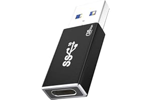 USB 3.2 High-Speed USB C to USB A Adapter, 10Gbps Data Transfer & 60W Fast Charging for iPhone 15 Plus Pro Max, iPad, Galaxy 
