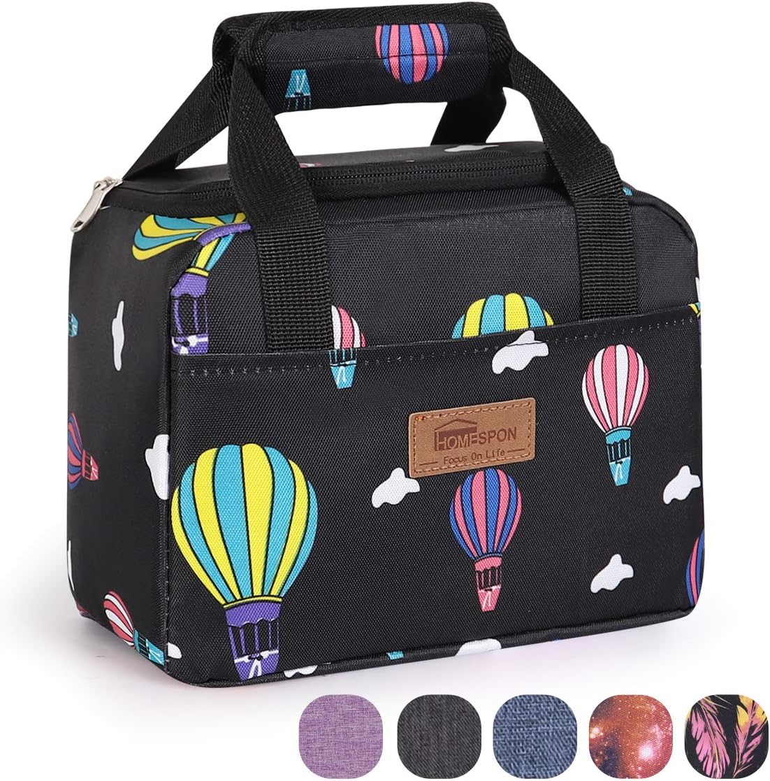 HOMESPON Insulated Lunch Bag Cool Bag with Frosted Waterproof Fabric