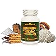 Vitalshroom - Mushroom Complex with Anti-Aging. Natural Mushroom-Based Anti-Aging Supplements with Chaga, Lion’s Mane, Cordyceps, Reishi, Collagen, Hyaluronic Acid, Vitamins B1, B2, B6, C, D.