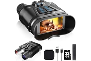 SFEOOT Night Vision Goggles - 4K Night Vision Binoculars for Adults, 3280FT Infrared, 3" Large Screen, 8X Digital Zoom, 5000 mAh Battery and 32GB Memory Card for Saving Photos and Videos