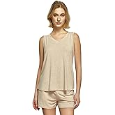 GYS Viscose from Bamboo Pajamas for Women V Neck Tank Top with Shorts Sleep Sets