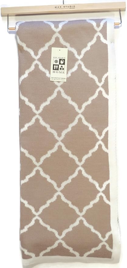 Max Studio Decorative Knit Throw Blanket 50 X 60 Includes Storage