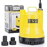6699 1/6HP Portable Utility Pump Submersible Small Backup Sump Pump to Drain Water from Flooding House Basement Pool Hot Tub