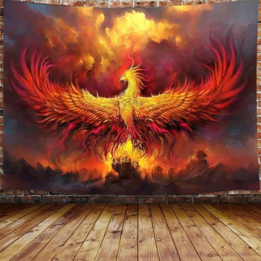 Amazon Com Fantasy Phoenix Bird Tapestry For Men Red Anime Animal Hippie Tapestry Wall Hanging For Bedroom Aesthetic Cool Tapestry Beach Blanket College Dorm Home Decor 71 W X 60 H Everything Else