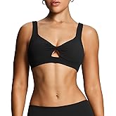 Aoxjox Women's Workout Sports Bras Fitness Training Gym Athlenza Twist Low Impact Bra Lumastretch™ Yoga Crop Tank
