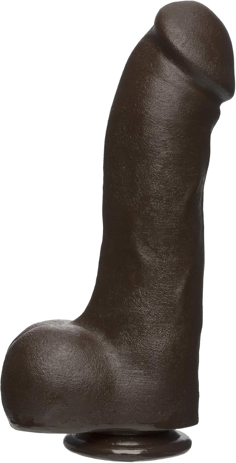 The D Doc Johnson, Master D, 12-Inch with Balls, Firmskyn Brown, Chocolate, 12 Inch