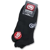Ecko Men's Black Quick Dry No Show Athletic Socks (10, 20 or 30 Pairs)