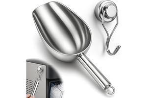 MITY RAIN Stainless Steel Ice Scoop for Freezer with Magnetic Hook - Ice Scoop for GE Profile Opal 2.0 Nugget Ice Maker, for Kitchen Ice Bucket Bar Party Accessories