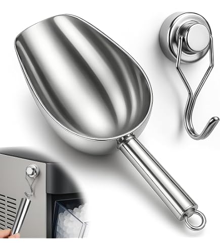 1pc/2* Ice Scoop * Scooper For Ice Maker, Small Food Scoops For Bar Party Wedding Pet Dog Food, Stainless Steel Silvery, Bar Accessories, Wedding Essentials, Modern Kitchen Tool, Compact Scooper