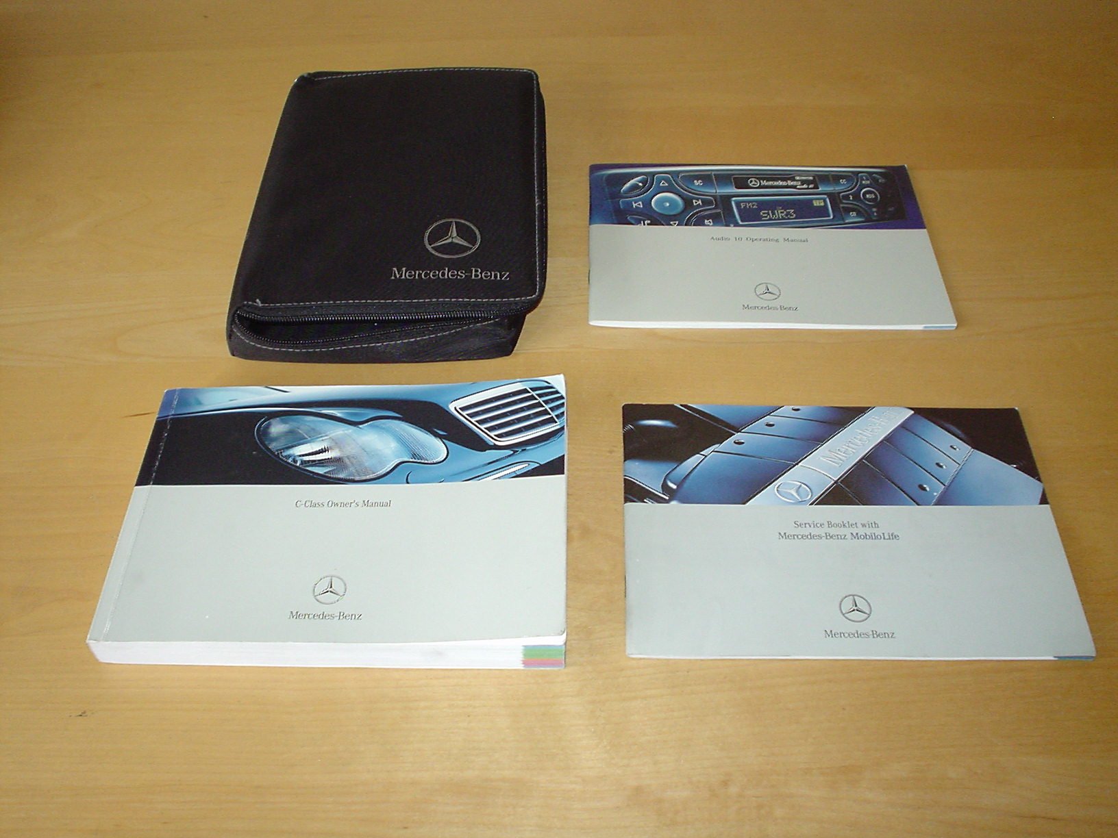 MERCEDES BENZ W203 C-CLASS OWNERS MANUAL HANDBOOK c/w WALLET (2000 - 2007)  SALOON & ESTATE - C180 KOMPRESSOR C200 KOMPRESSOR C200 CDI C200 CGI C220  CDI C230 ...