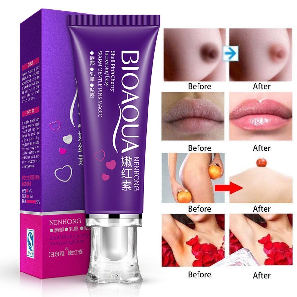 BIOAQUA Intimate Bleaching Cream by Natural Skin Beauty Bleaching Moisturizing Nipple Whitening Pinkish
