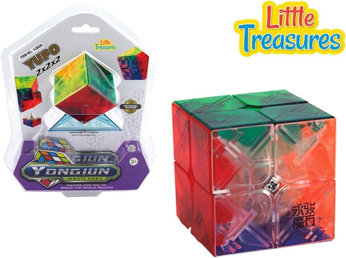 Little Treasures Speed Cube Stickerless Magic Cube Puzzle, Bright Vivid Colors