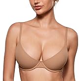 INLYRIC Women's Inbarely Plus Balconette Bra - Lightly Padded Underwire Sexy Tshirt Demi Bras Supportive
