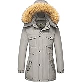 WenVen Women's Winter Waterproof Warm Parka Jacket with Detachable Fur Hood