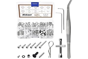 Wokape 294 RC Screw Assortment Kit, Hardware Fasteners M1.4 Screws Tool Set for Axial SCX24 1/24 RC Crawler Truck Deadbolt C1