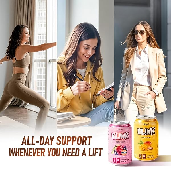 NÜLIFE SUGAR FREE ENERGY DRINK MIXED BERRY, PACK OF 12, 96MG NATURAL CAFFEINE, LUTEIN FOR EYE SUPPORT DRINKS, VITAMIN ENRICHED, BL!NK HEALTHY CLEAN ENERGY, NO ARTIFICIAL SWEETENER, 11.16 FL OZ