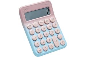 Exlliy Pocket Calculator, Kids 8 Digit Small Desktop, LCD Display, Cute & Aesthetic Calculator (Gradient Blue, S 1 Pcs)