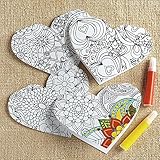 Heart Coloring Cards - Set of 8 (4 designs), 4