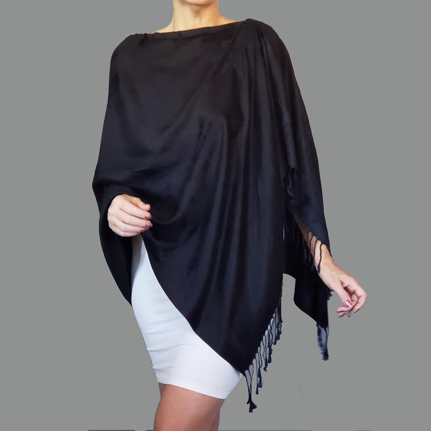 evening wrap black