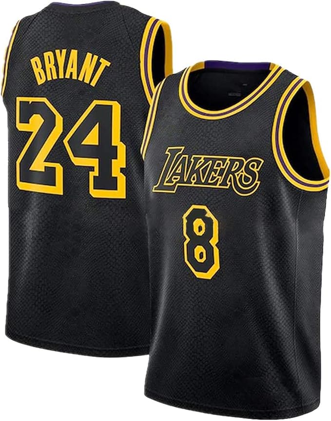 Kobe Bryant Jersey, Negro Mamba Lakers 24 8 Jerseys de Baloncesto para