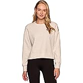 RBX Elevated Athleisure Sweatshirt for Women, Cropped Crewneck Pullover Ultra Soft Sporty Lightweight Long Sleeve Sweater