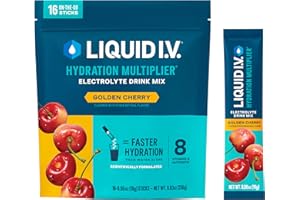 Liquid I.V.® Hydration Multiplier - Golden Cherry | Electrolyte Powder Drink Mix | 1 Pack (16 Servings)