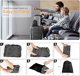 Maliton Inflatable Foot Rest for Travel 2 Pack Dark Grey Adjustable Height view 6
