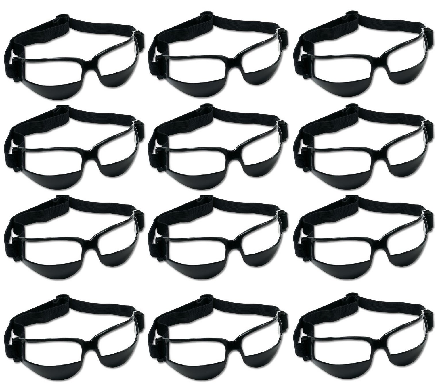 Unique Sports 12 Pack Dribble Specs Basketball Training Aid, Black, One Size Fits All Image