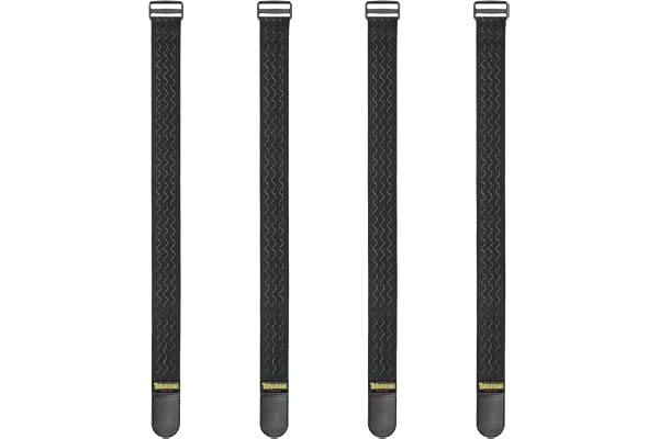 Trilancer Elastic Cinch Straps with Anti-Slip Strips, 61 cm x 5 cm(4 Pack) Multipurpose Hook and Loop Bundling Straps for Hos