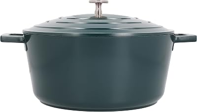 MasterClass Large Casserole Dish with Lid 5 Litre Induction Oven Safe Hunter