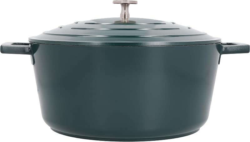 MasterClass Large Casserole Dish with Lid 5 Litre Induction Oven Safe Hunter