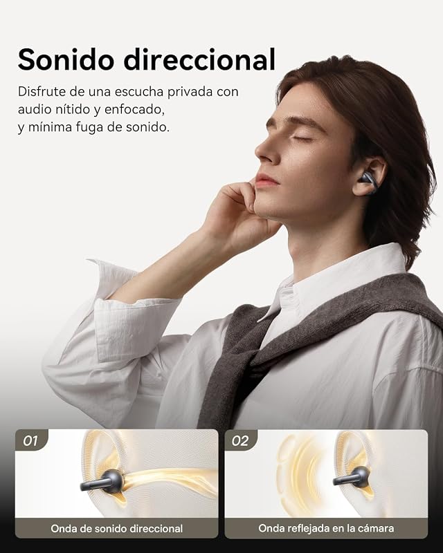 Baseus MC1 Pro Open Ear Headphones, Ear Clip, Som Impressionante, Adaptive Bass Boost, Bluetooth 6.0, Cancelamento de Ruído de Chamada, IP67, bateria de 40H, Buds de 5.0g