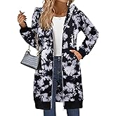 Zeagoo Women's Zip Up Hoodies Long Sleeve Long Tunic Sweatshirts Oversized Fleece Casual 2025 Fall Jacket Coat with Pocket