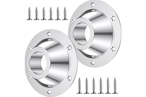 2pcs RV Table Base Mount, Aluminum Pedestal Table Base Flange, Table and Floor Mounting Base with 6 Mounting Holes, Includes 