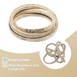 uxcell 3LK380 Cord Belt Grey, 3/8" x 38" Lawn and