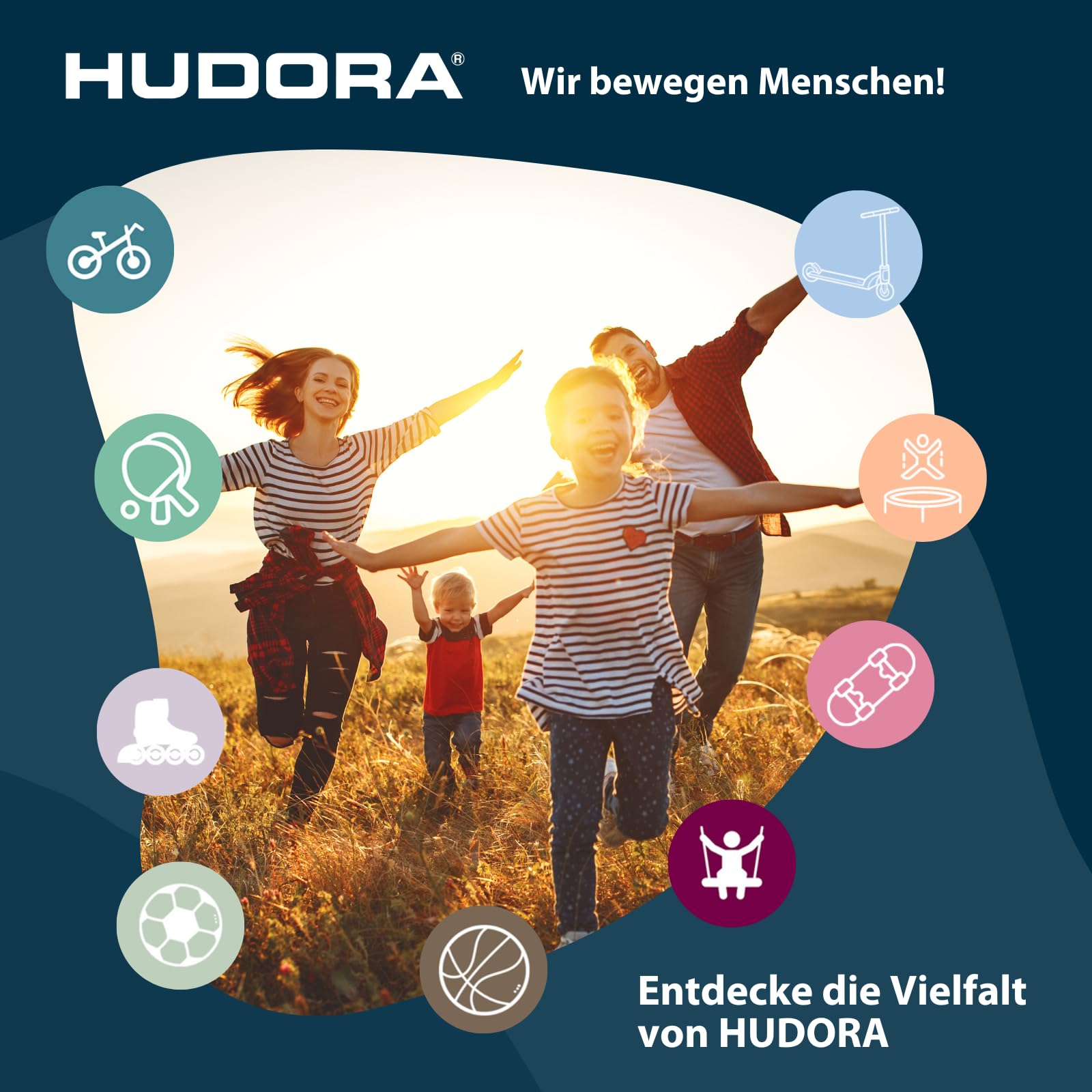 HUDORA Pop Up-Fußballtor 2er Set - Faltbare Fußballtore für Kinder & Erwachsene - Fußballtorset Garten mit Tragetasche & Heringen - Fußball-Tore für Garten / Park & Strand 6