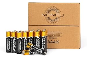 NANFU AAA Alkaline Batteries (20 Count),1300mAh 1.5V Extra Long-Lasting Triple A LR03 Battery with Leak-Proof Design, 10-Year