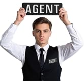 Agent Embroidered Patches are Durable, for Uniforms, Vests, Jackets, Carriers, Hats. Two Sizes: Small and Large.(Agent Black)