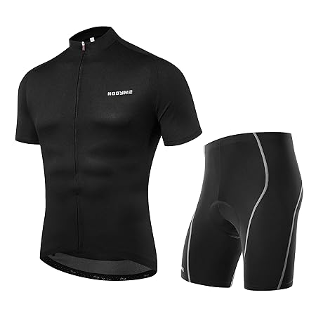 Nooyme Radtrikot Herren Fahrradtrikot Set Herren atmungsaktiv Radtrikot set Herren Kurzarm Schnell Trocknend Radlerhose Herre